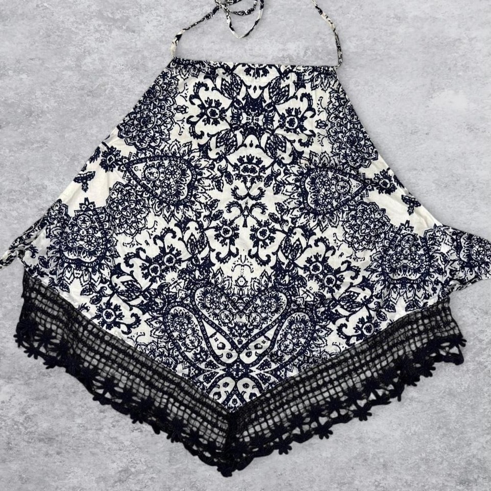 Guess Y2K Paisley‎ Open Back Top Size Small